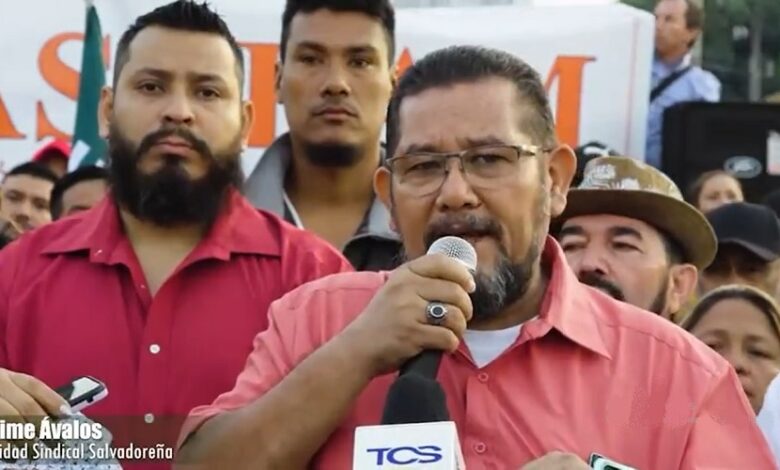 Miembros de la Unidad Sindical Salvadoreña.